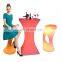 curved bar stool / LED Outdoor Waterproof Glow Patio LED Tables and Chairs Furniture Hire Plastic Bar Stool