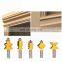 LIVTER Alloy Coated 5 Piece Set of Line Knife Shank Diameter 12.7mm for Door Cabinet Woodworking Tools Milling Cutter