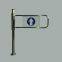 The cash register gate / entrance gate for check out / Stainless steel pipe guardrail / supermarket swing gate / turnstile gate