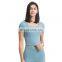 Wholesale New Nude Feeling Short Sleeve Workout Running Sports T Shirt With Built In Bra Gym Yoga Women Crop Top