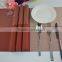 2015 New Arrival light color red with leige Placemat Fashion Adiabatic PVC Strip Weave Table Mat