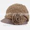 2016 ladies fashion plain bucket hat china wholesale with flower design