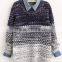 Gradual Blending Loose Round Neck Sweater Hedging Women Pullover