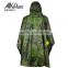 Military Camouflage PVC rain coat Police duty Waterproof PVC Rain Poncho