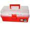 14.5 inch multifunction colorful three layer transparent tool case