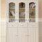 wood antique white bookcases