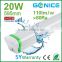 Dimmable 0.6M 20W frosted PC Cover white color led waterproof tri proof led, LED Batten light linear, LED batten luminaires