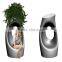 fiberglass planter flower pot with pedestal