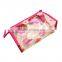 High quality flower transparent waterproof pvc cosmetic bag