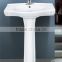 B60 ceramic washroom luxury hair wash pedestal sink