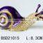 Metal decorative enamel snail trinket box
