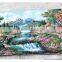 Fabric embroidered decoration wall tapestry hanging
