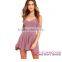 Hot Sale Wholesale Sweet Sexy Purple Backless Women Wear Casual Dresses