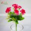 7 heads artificial rose flower with grass bouquets with glittering dewdrop