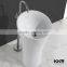 solid surface freestanding basin with solid surface drainer cover