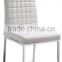 L853A MODERN MARBLE DINING TABLE WITH 4 LEATHER CHAIRS