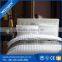 Hotel supplies luxury 100% cotton queen size embroidery white stripe bed cover for sale