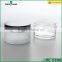 200ml black plastic cap transparent glass cosmetic cream jar