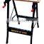 Adjustable wooden folding mechanics work bench for wood working