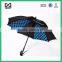 Factory 23 Inch Walking Stick Automatic Logo Check Printed Umbrella
