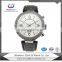 leather strap watch with alloy case for ladies