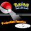 portable poke ball power bank 12000mah pokeball power charger with projection function