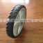 8 inch rubber wheel with plastic rim used for toys kid cart wheels
