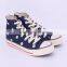2016 wholesale china women shoes latest canvas shoes dots print vulcanized shoes