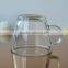 Wholesale clear glass mug milk glass cup with handle
