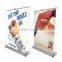 Mini small size retractable roll up banner pull up banner stand for counter tabletop desktop