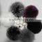 factory price big fox fur ball keychains