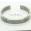 10mm bangle open cuff flex bracelet IPG polish stainless steel titanium jewelry