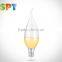 E14 C37 3W 5W led candle bulbs electroplate chrome ,golden CE ROHS