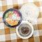 Disposable round plastic take away food container with lid