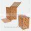 high quality household foldable bamboo laundry storage basket