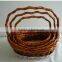 3 set handmade willow storage baskets with handle