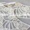 wholesale white collar shirts 100% polyester applique embroidery cotton collar