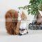 handmade stuffed decorative plush squirrel resin animal figurines toy