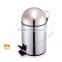 factory sale stainless steel foot pedal waste bin