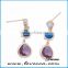 Blue Sapphire Birthstone Earrings Bridesmaid Gifts Bridal Jewelry Drop Earrings Dangle Earrings Birthstone
