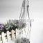 longstem church tall glass candlestick with hinge rope handle