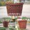 wholesale handmade wicker bicycle accessories bike basket dog carrier