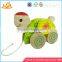 Wholesale educational wooden pull lions car toy funny baby wooden pull lions car toy W05B053