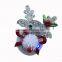 Christmas novelty led light up flashing reindeer plastic lapel pin