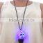 Halloween led gifts plastic skull bell pedant light up necklace