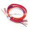 red white blue orange color cord handwoven macrame wrap bracelet braided friendship bracelet
