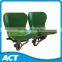 Riser mount PE plastic stadium chairs with aluminum leg support