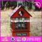 New design red house shape Christmas wooden music box W07B023B