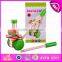 2015 Toddler Happy wooden pull and push toy,Baby wooden toy push along animal wooden toys for kids,Cartoon hand push toy W05A001