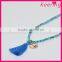 wholesale fashion unique handmade beads chain tassel necklace WNKA-030